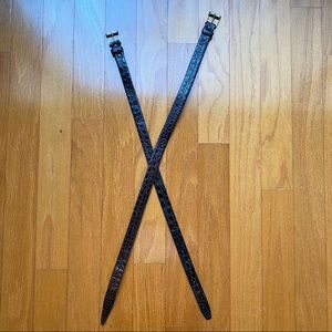 Vintage 60’s alligator belt -solid brass buckle